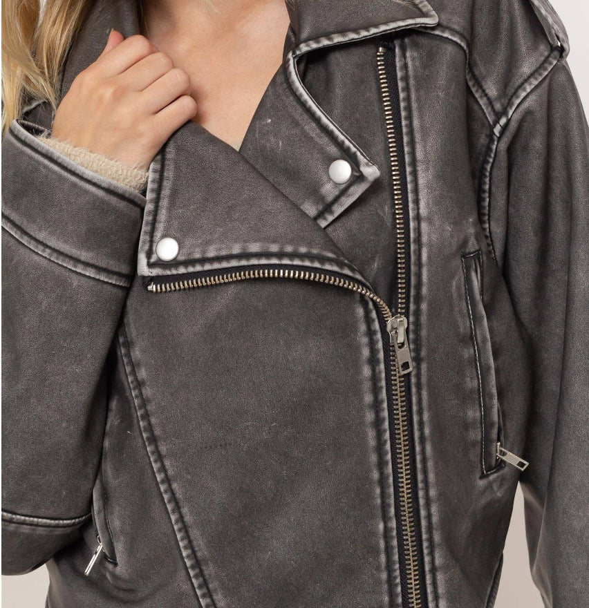 Faux leather jackets