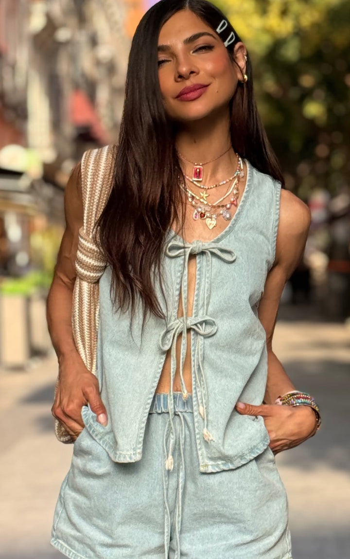 Mina Vest and Shorts Set