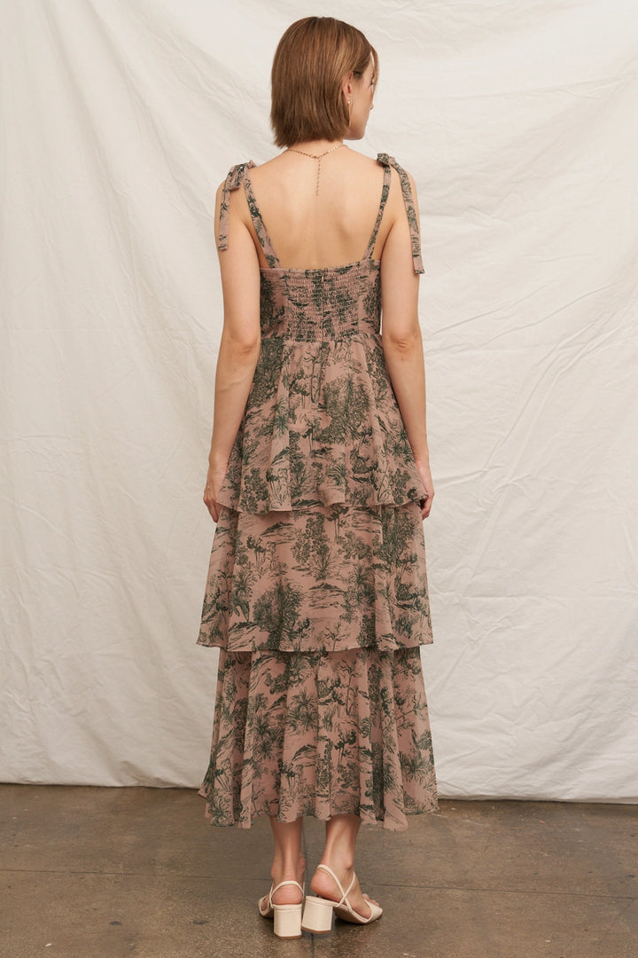 Kayla Sleeveless Ruffled Tiered Maxi Dress