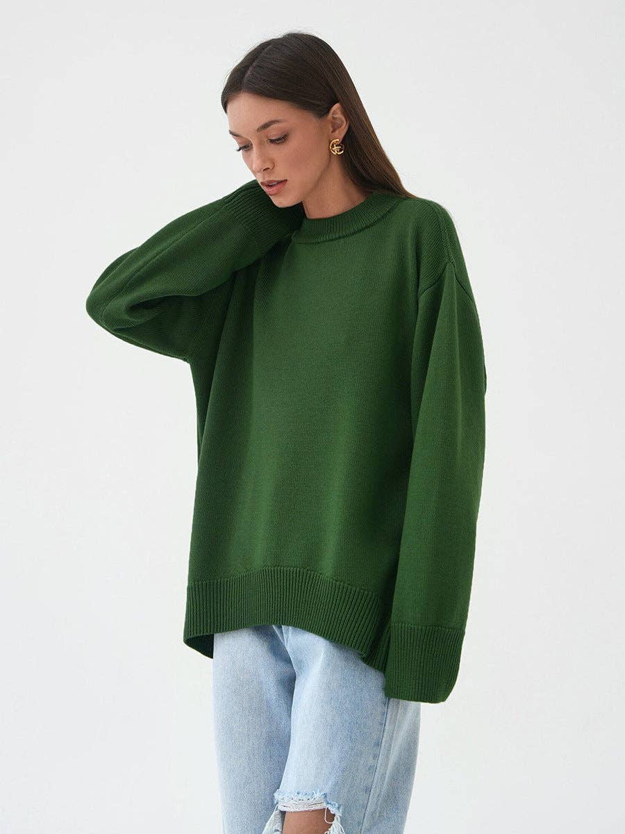 Lowkey Round Neck Long Sleeves Casual Swearter