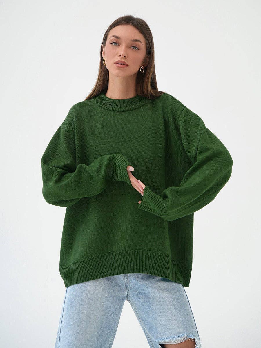 Lowkey Round Neck Long Sleeves Casual Swearter