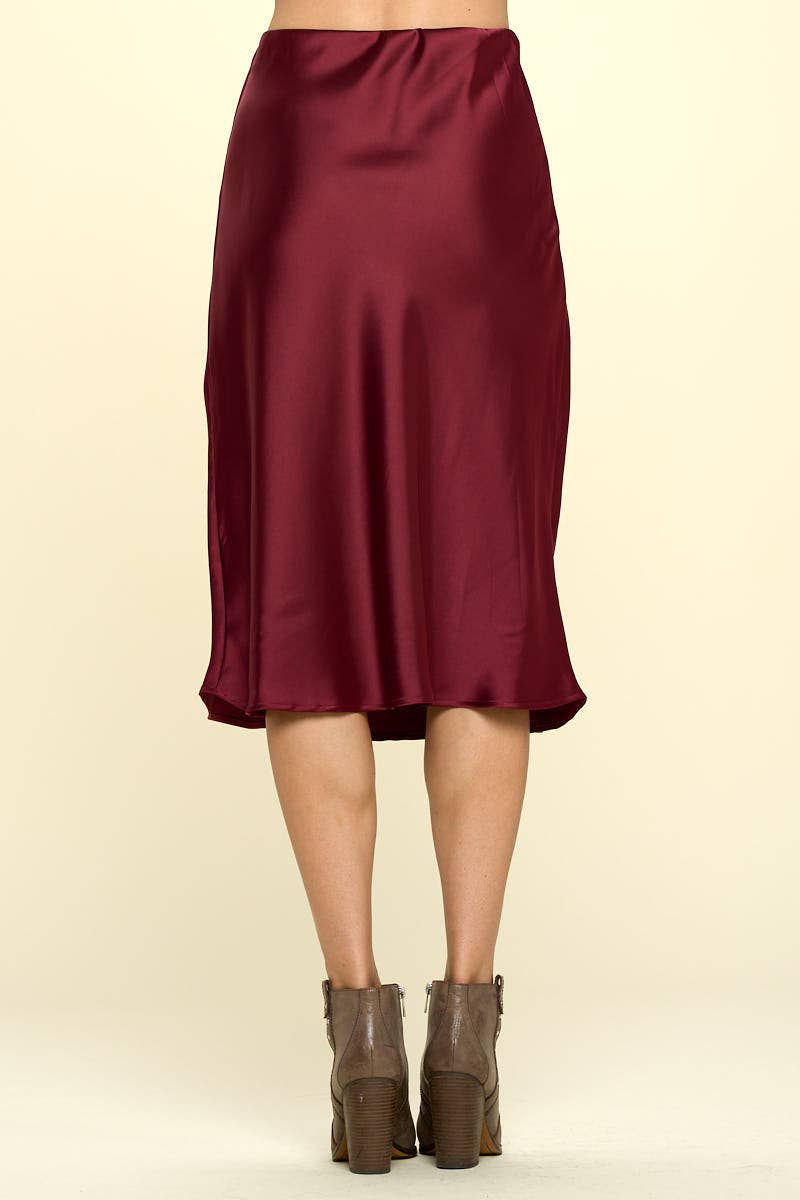 Mirna Satin Midi Skirt Final Sale