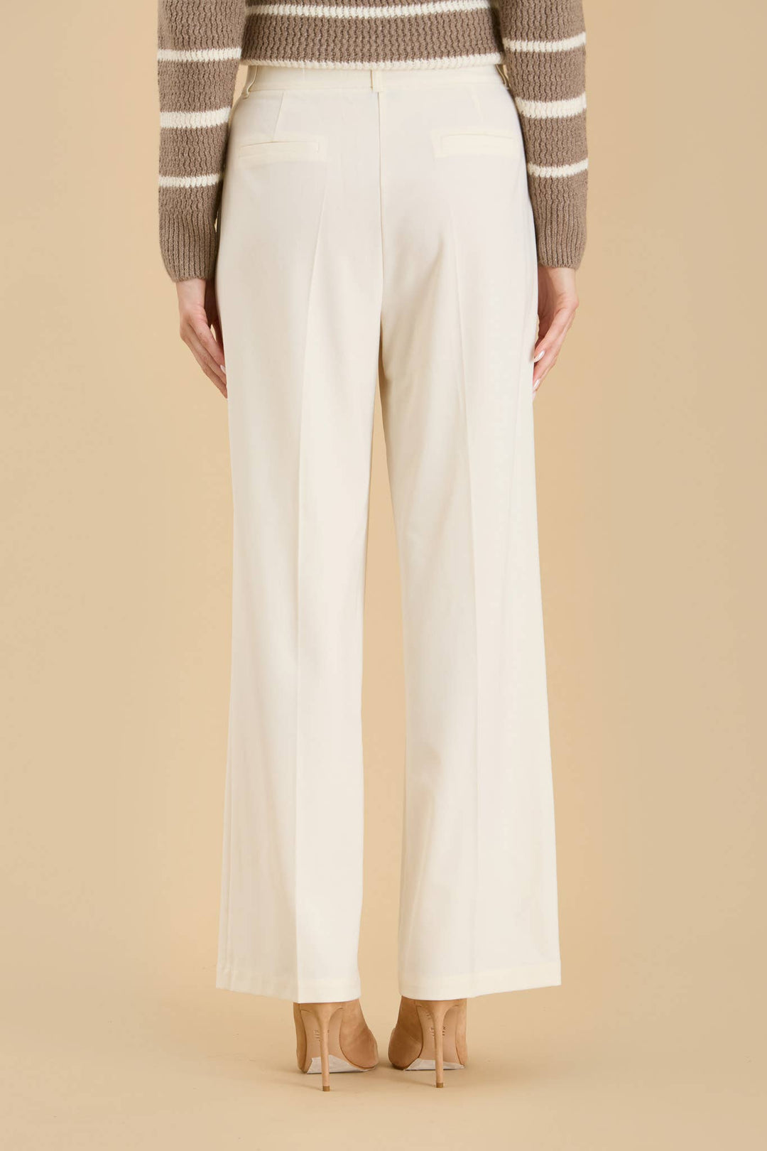 Sarai High waist pleated wide leg pants.