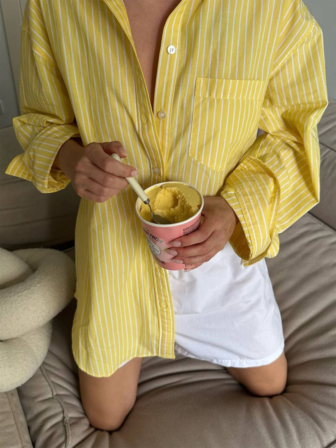Bea Striped Button-Up Shirt