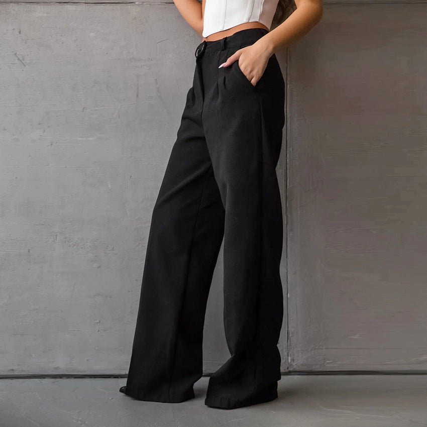 Jayden Stright Leg High Waist Loose Casual Pants