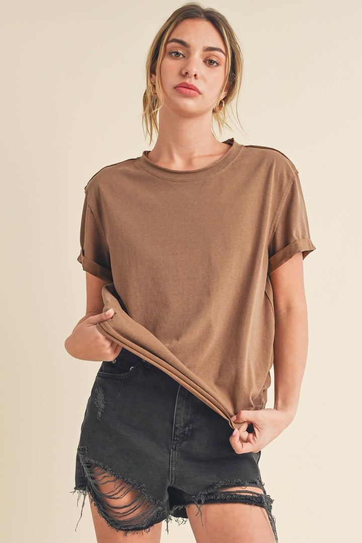 Basic tee Tee Short Sleeve mocha