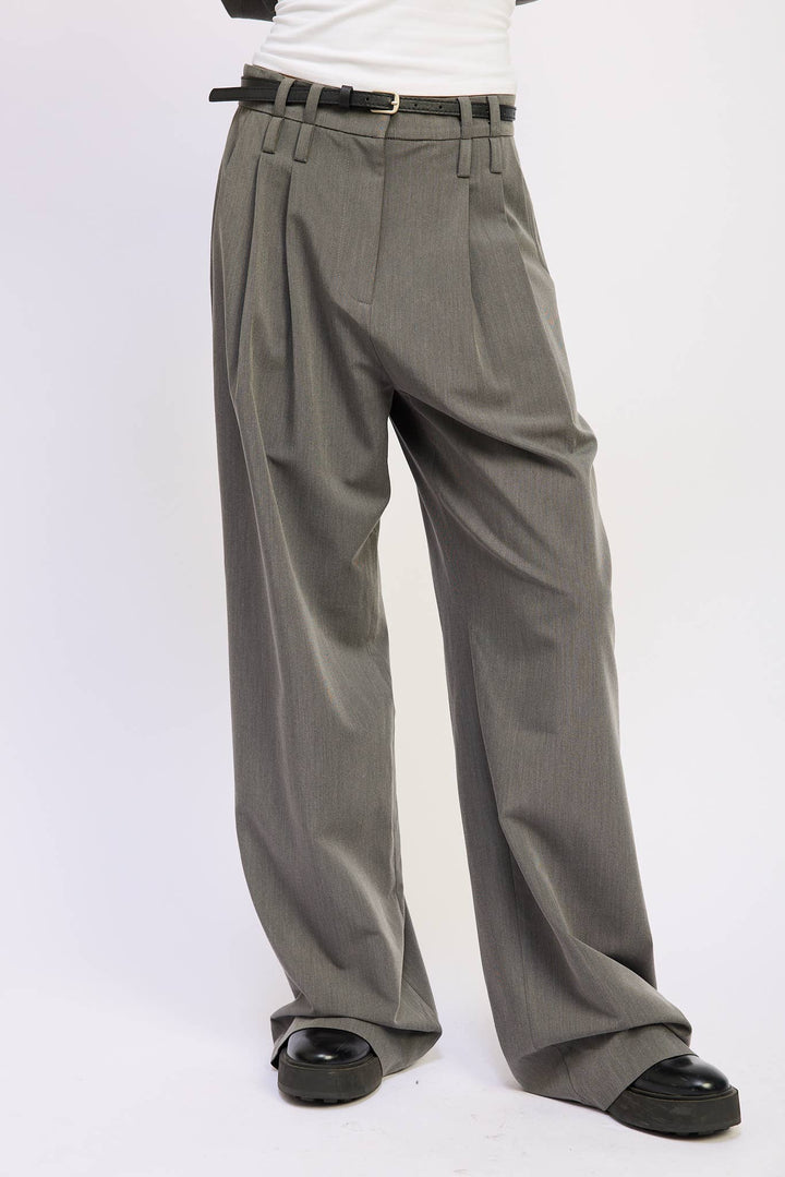 LUCILE HIGH WAIST TROUSER PANT WITH BELT