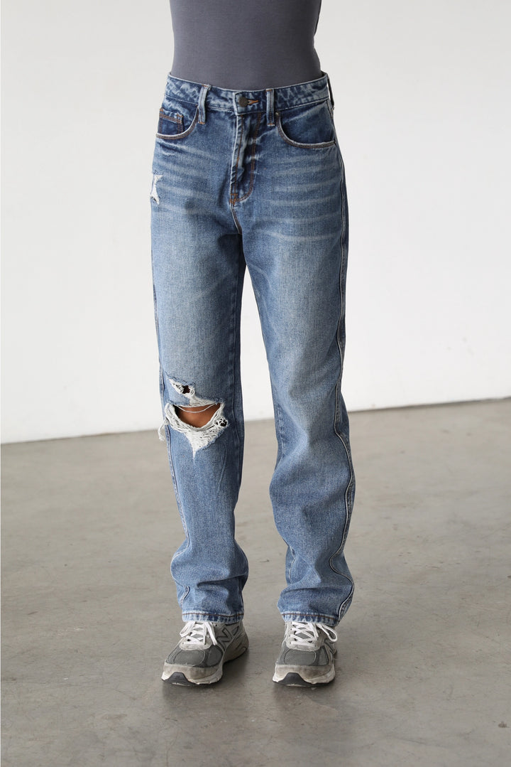 Jolene High Rise Straight Leg Denim