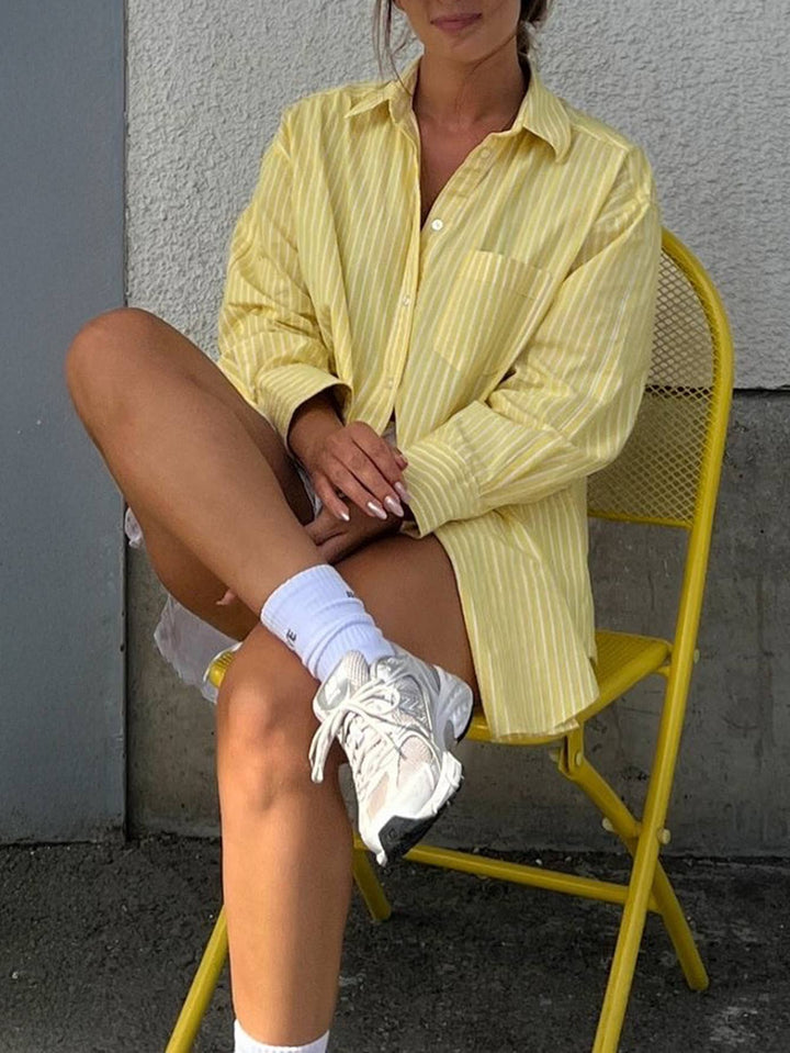 Bea Striped Button-Up Shirt
