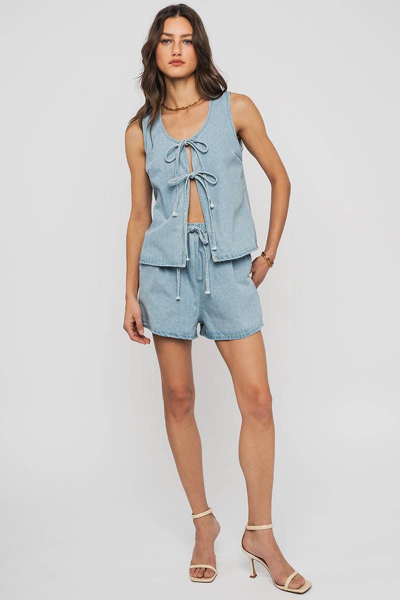 Mina Vest and Shorts Set