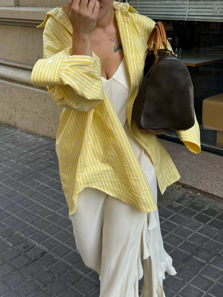 Bea Striped Button-Up Shirt