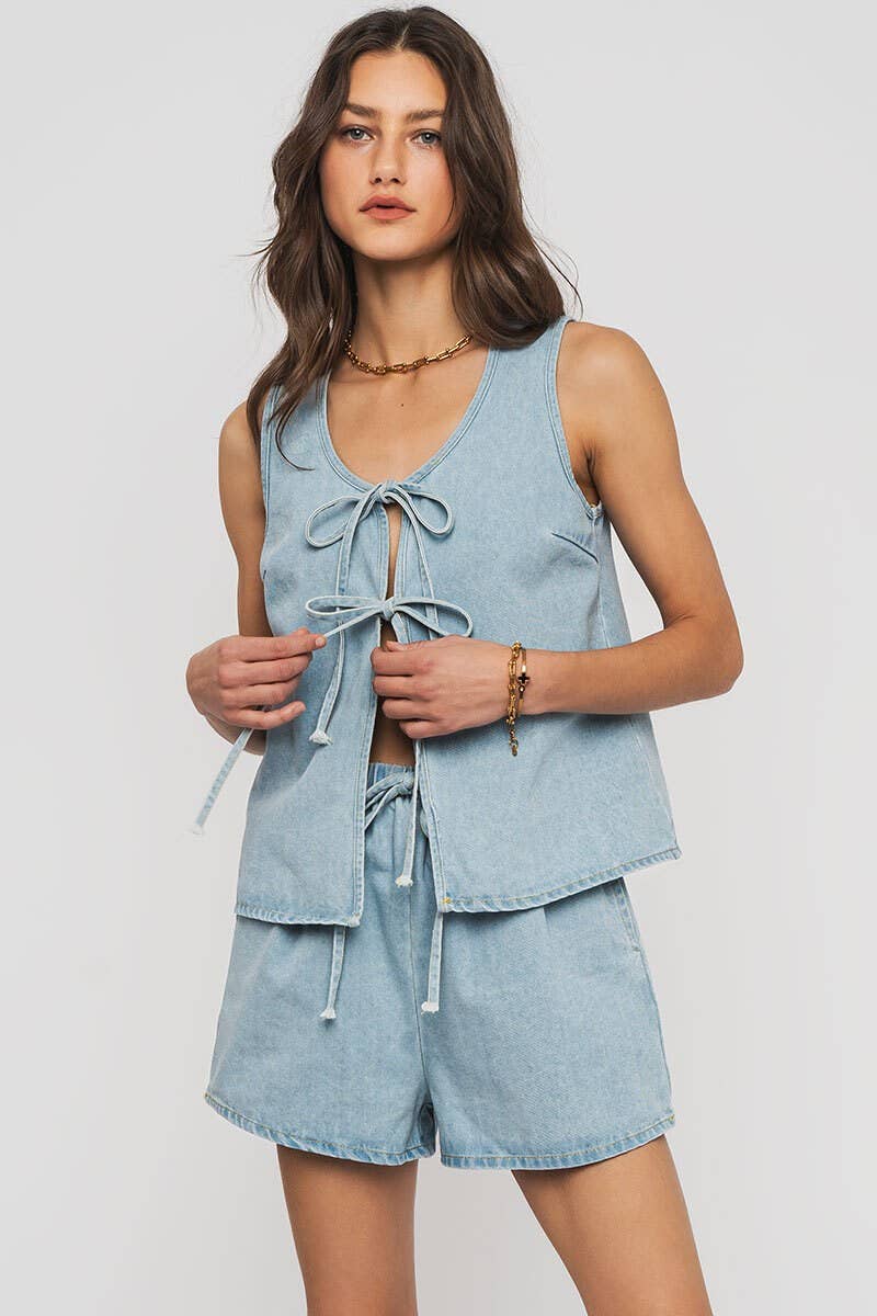 Mina Vest and Shorts Set