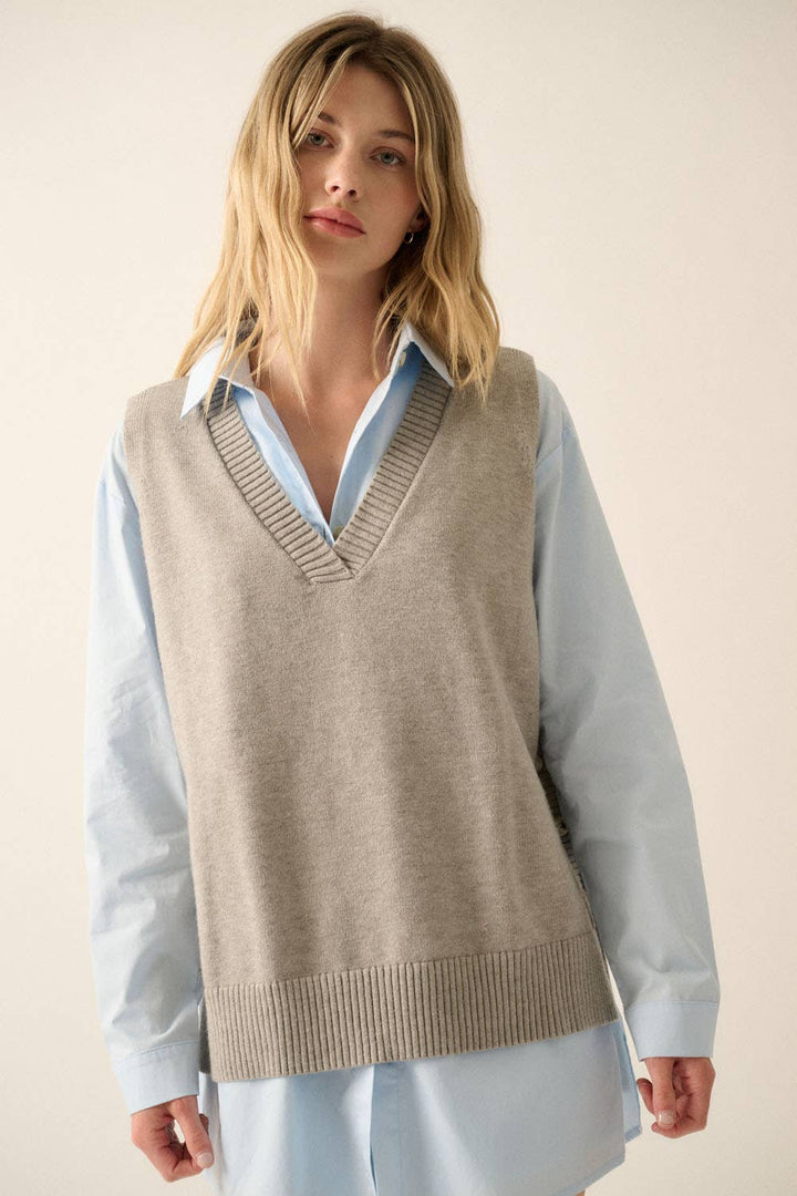 Foster Buttoned-Side Knit Vest