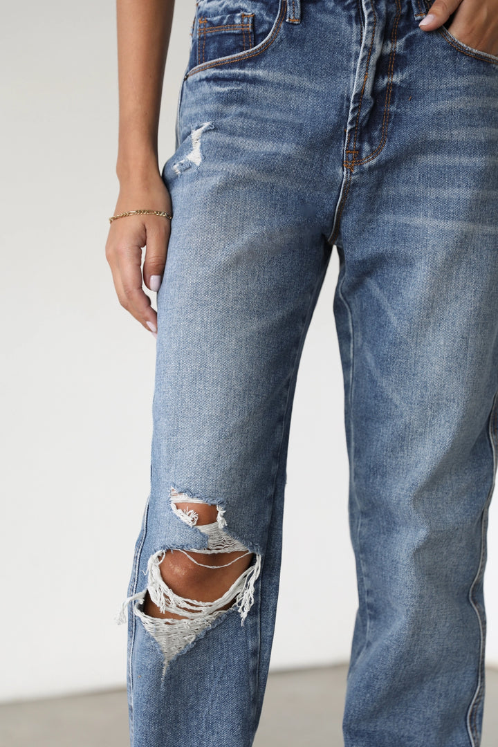 Jolene High Rise Straight Leg Denim