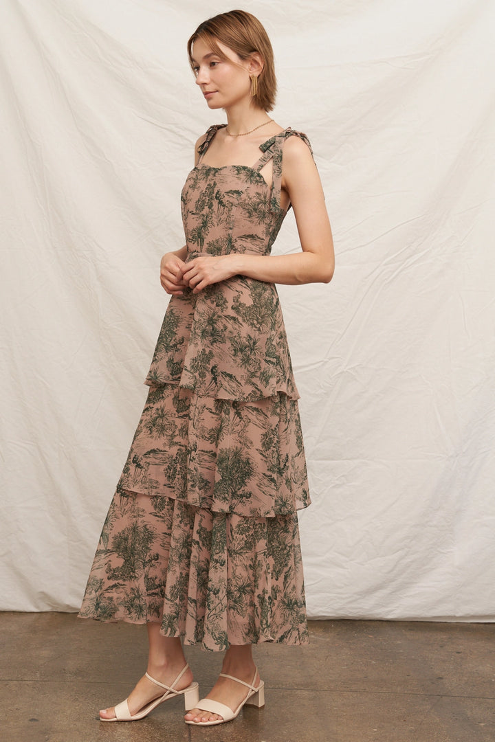 Kayla Sleeveless Ruffled Tiered Maxi Dress