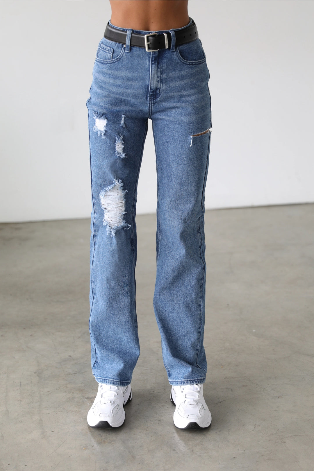 Tati High Rise Straight Leg Denim