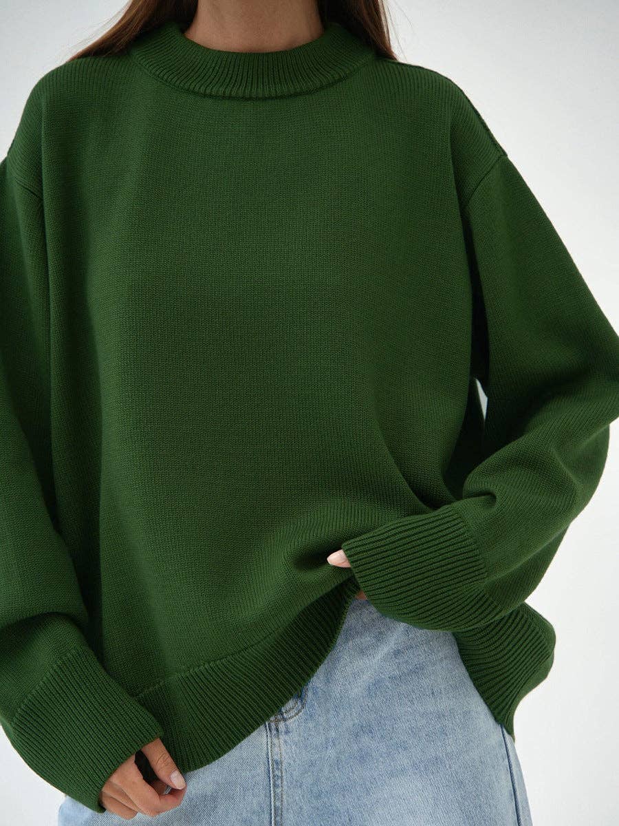 Lowkey Round Neck Long Sleeves Casual Swearter