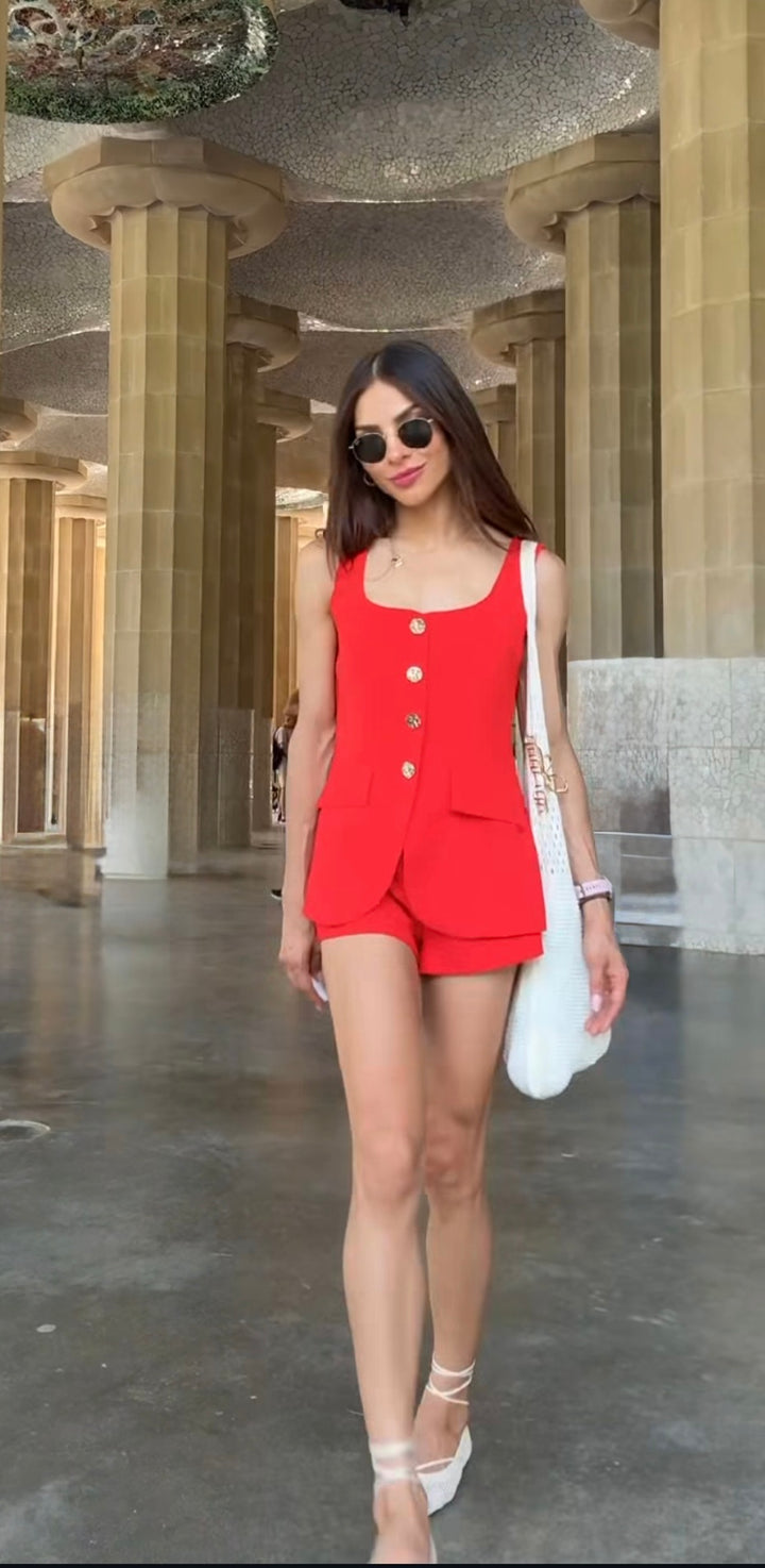 Rachel Vest Suit Romper