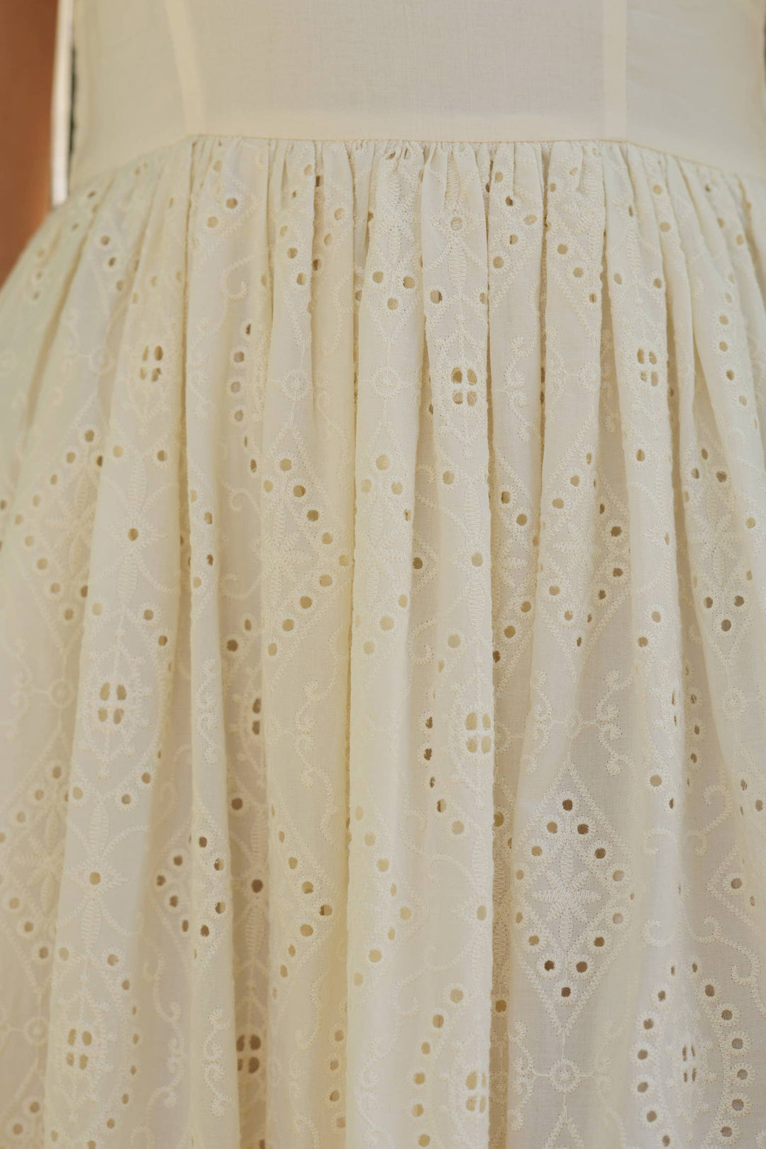 Emily Eyelet Tie-Strap Midi Sun Dress