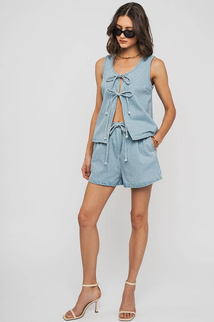 Mina Vest and Shorts Set