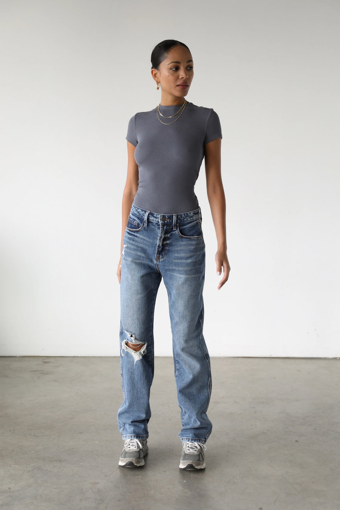 Jolene High Rise Straight Leg Denim