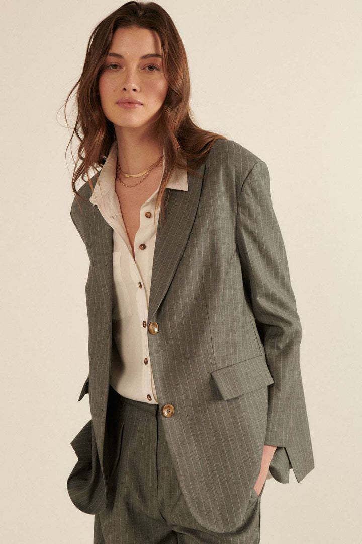 Nass Oversize Button-Front Blazer