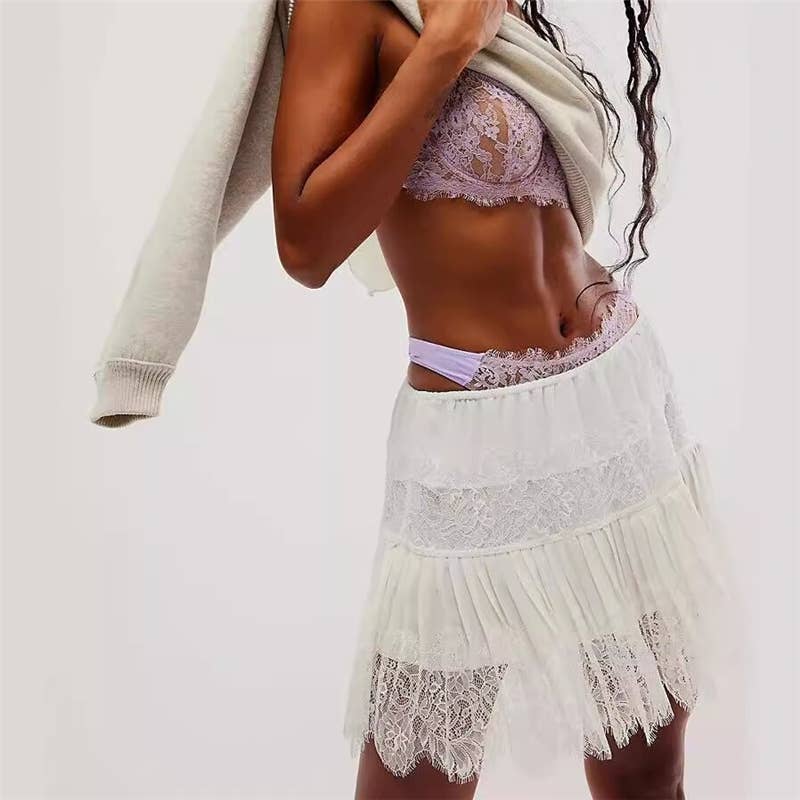 Nati Lace Mini Skirt