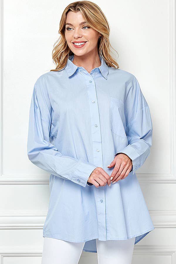 OverSized Button down Poplin Shirt