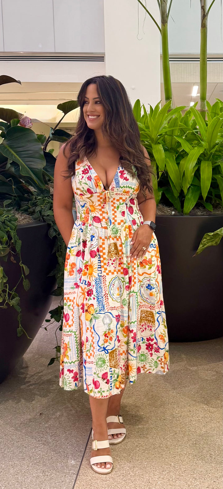Monique Corset Midi Dress