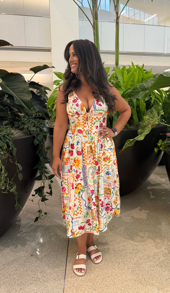 Monique Corset Midi Dress
