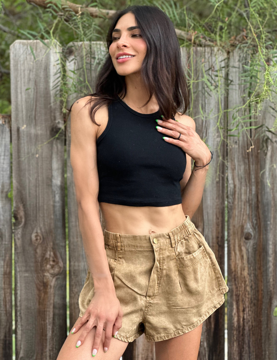 Honey front pocket shorts