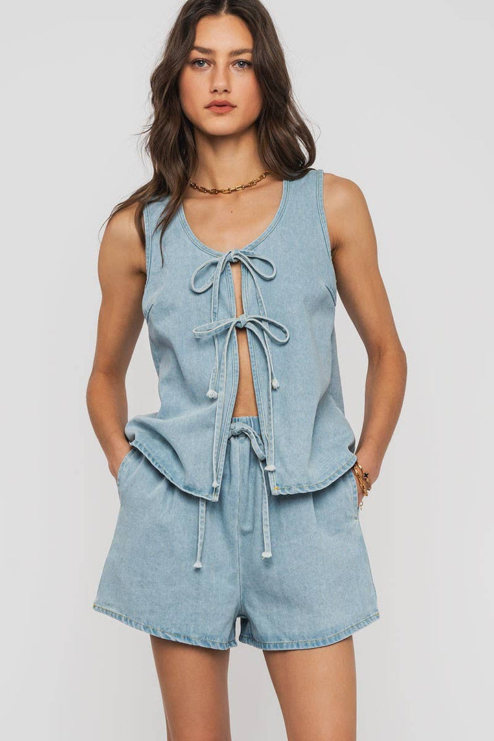 Mina Vest and Shorts Set