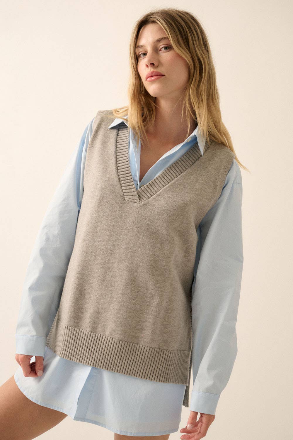 Foster Buttoned-Side Knit Vest