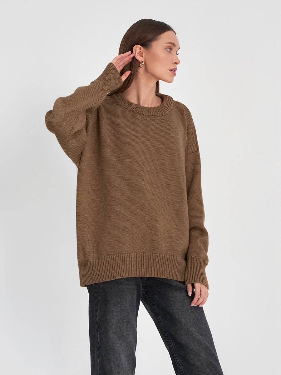 Lowkey Round Neck Long Sleeves Casual Swearter