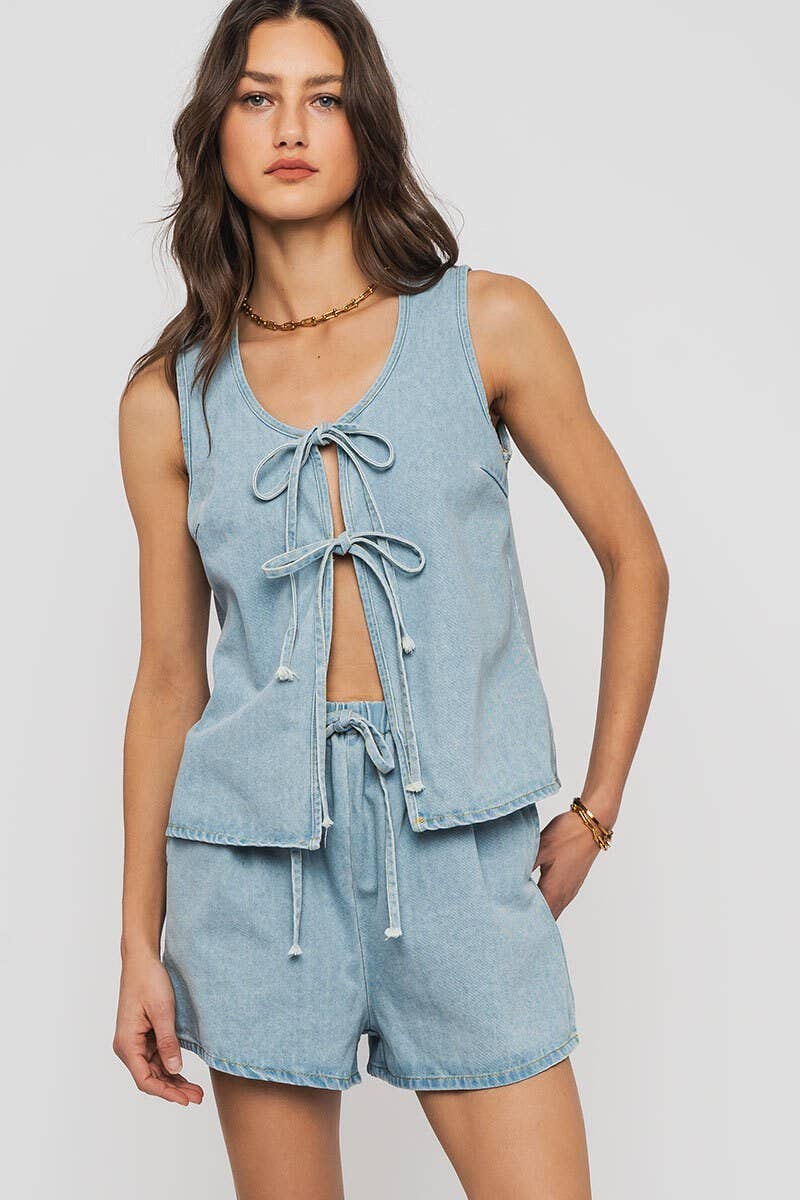 Mina Vest and Shorts Set