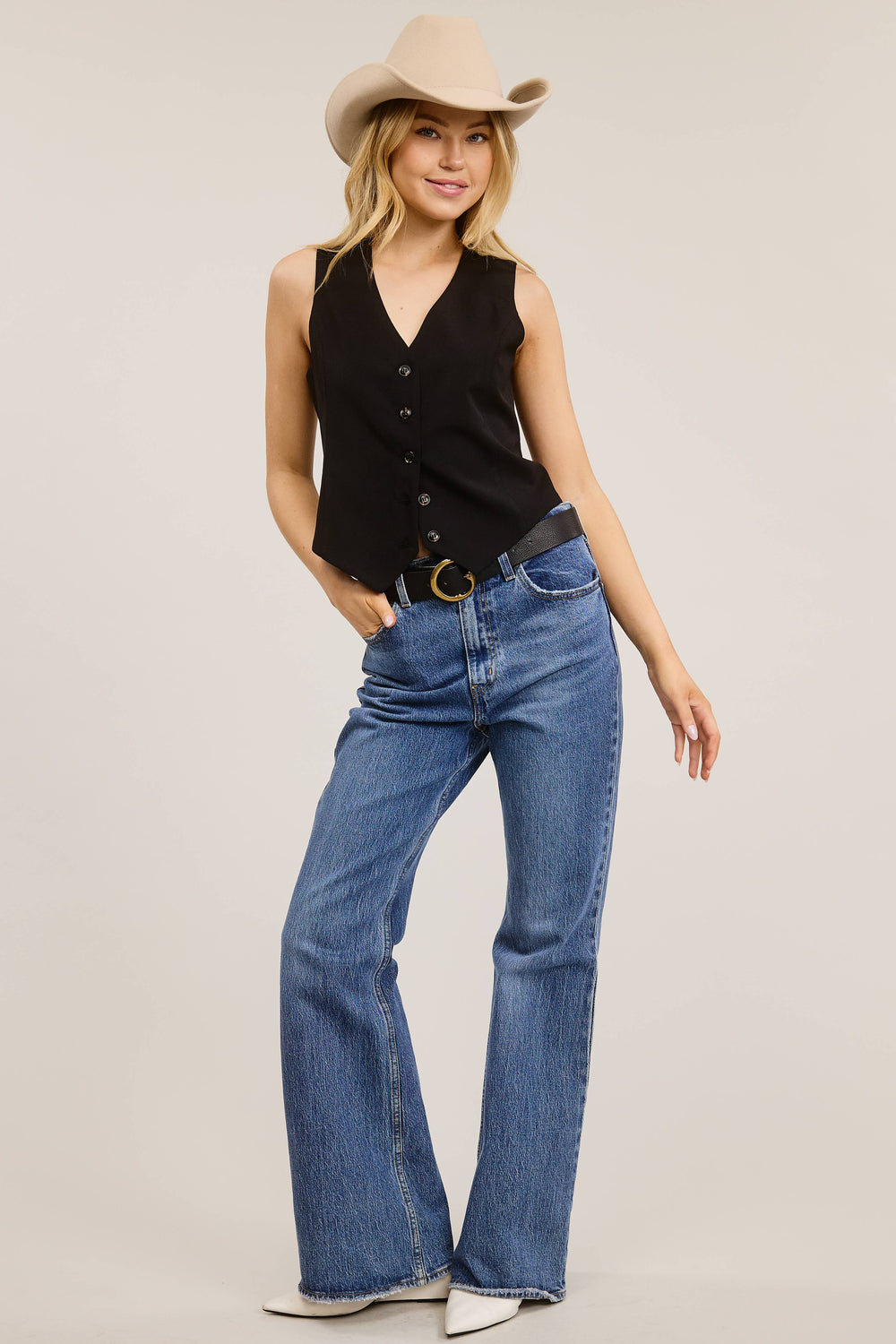 Aileen Button Down Vest