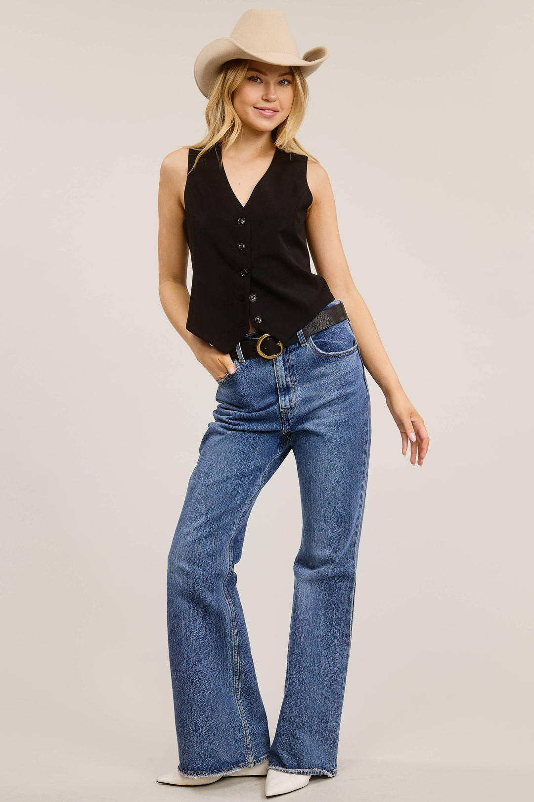 Aileen Button Down Vest
