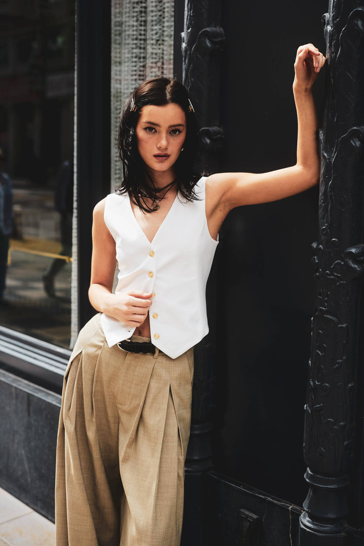 Aileen Button Down Vest