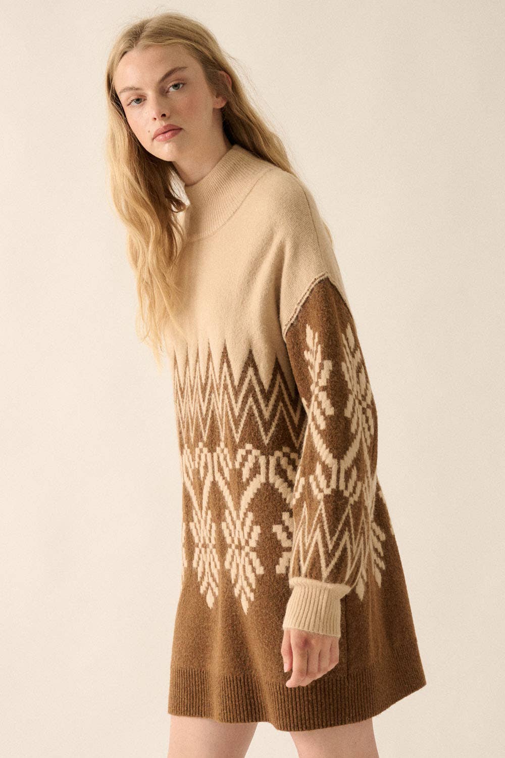 Alex Oversized Mini Sweater Dress - Knit sweaters