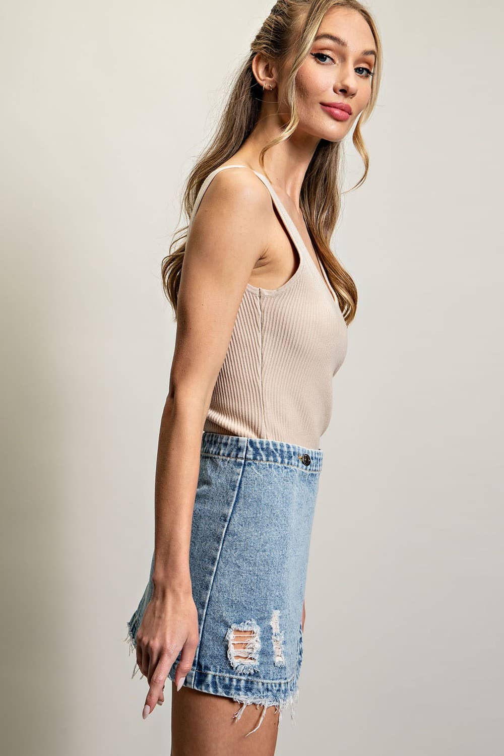 Angel STONE WASHED WRAP MINI SKIRT - shirts