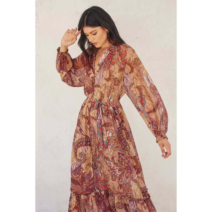 Ava Down Maxi Dress - ROYAL ASTER / S - Dresses