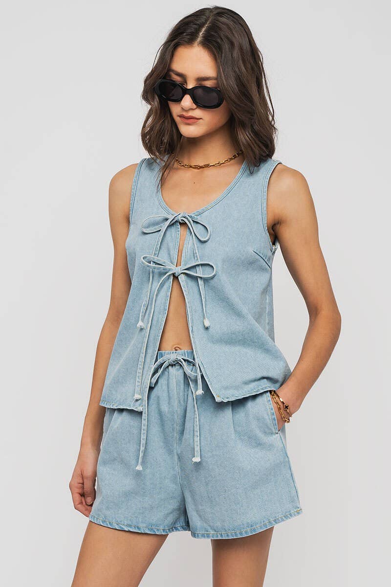 Mina Vest and Shorts Set