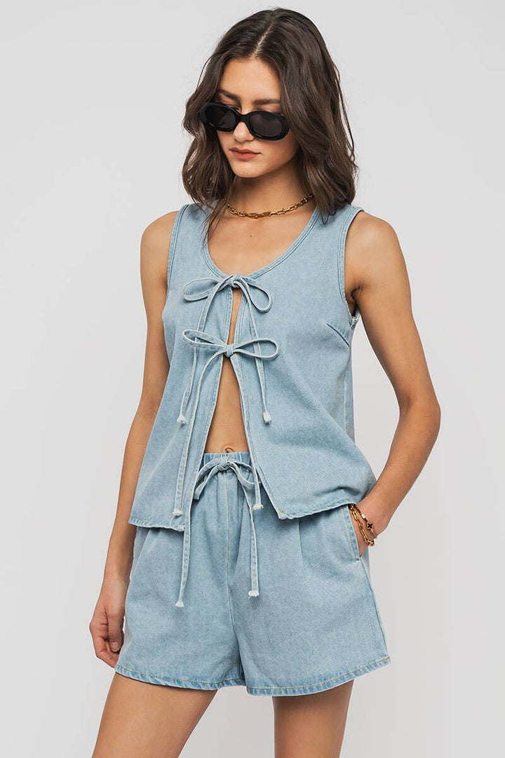 Mina Vest and Shorts Set