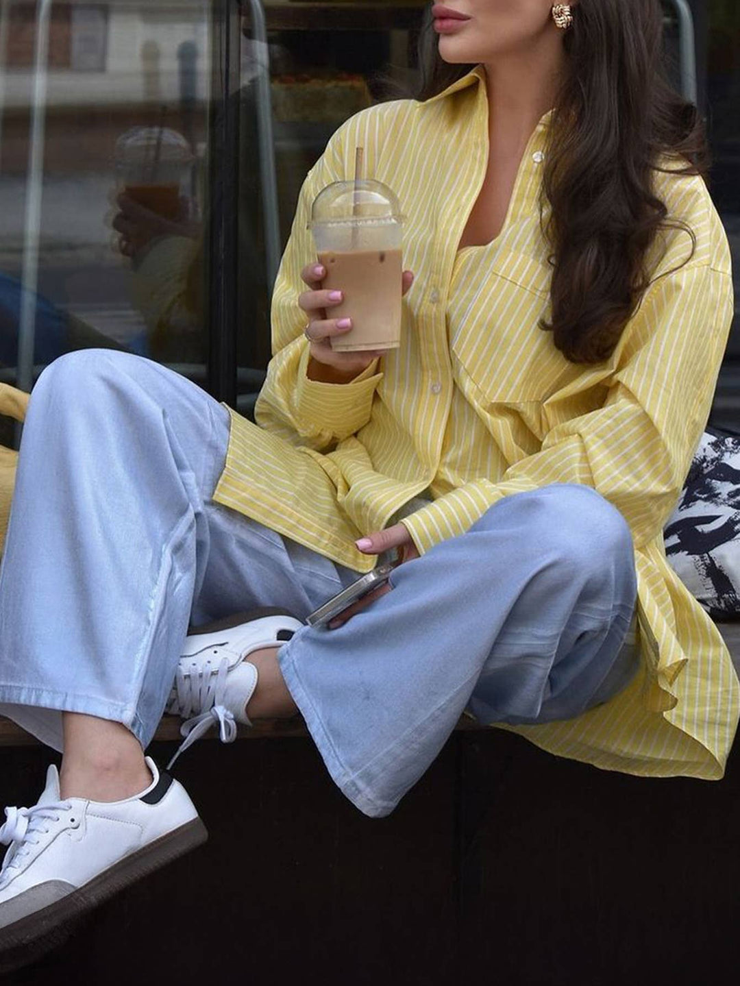 Bea Striped Button-Up Shirt