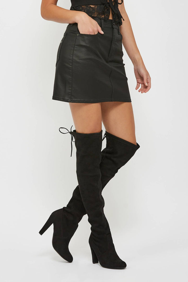 BAILY Coated High Rise Mini Skirt - skirts