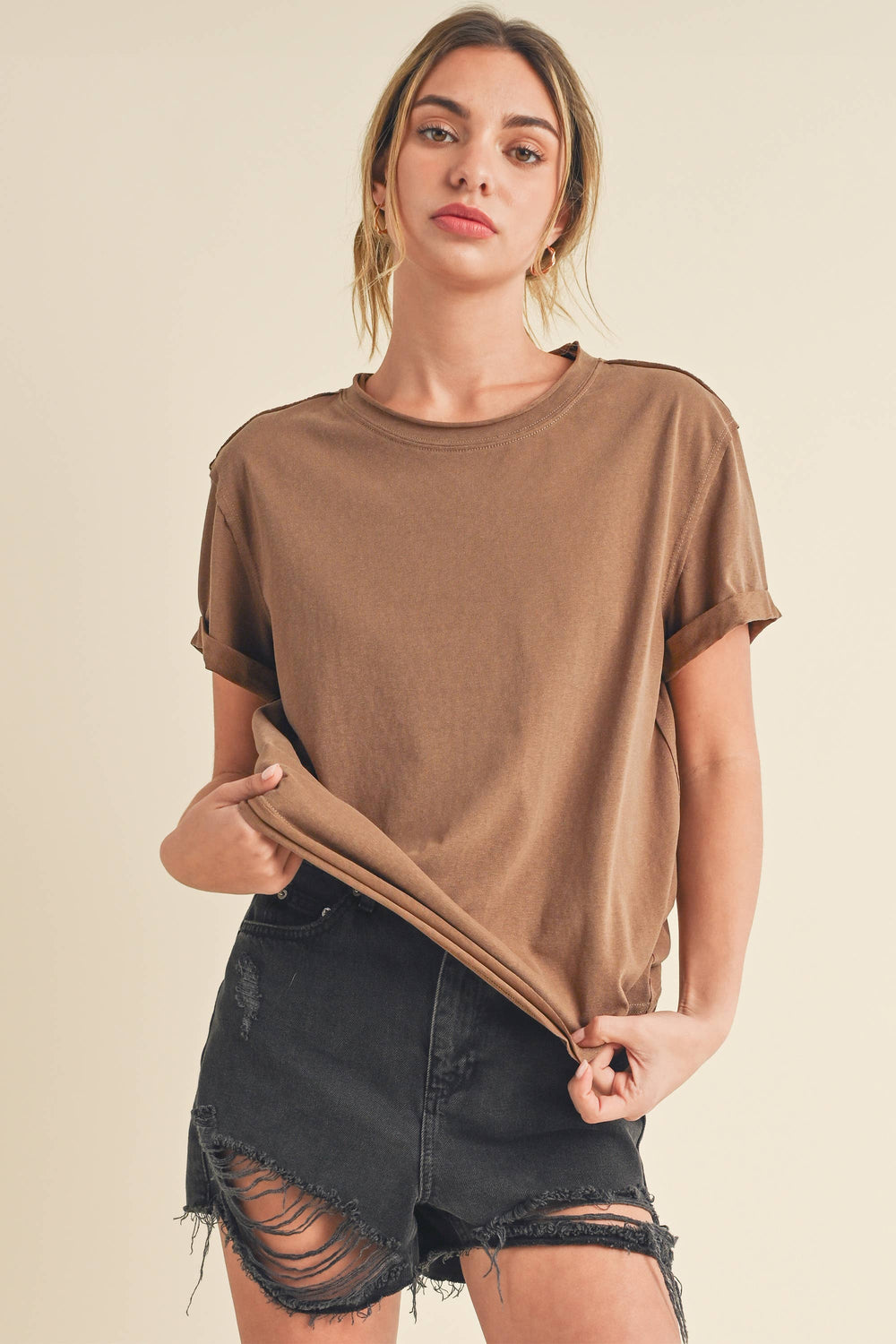 Basic Tee Tee Short Sleeve mocha - L / Contemporary / Mocha - T-shirts