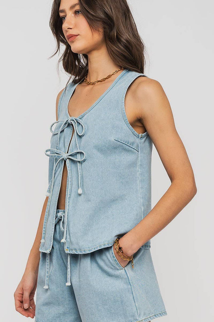 Mina Vest and Shorts Set