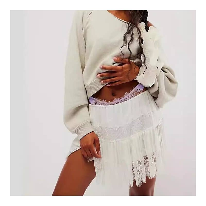 Nati Lace Mini Skirt