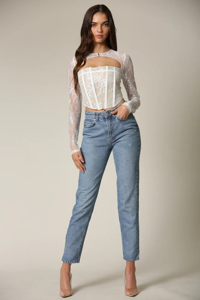 Blanca Lace Top - S - Tops