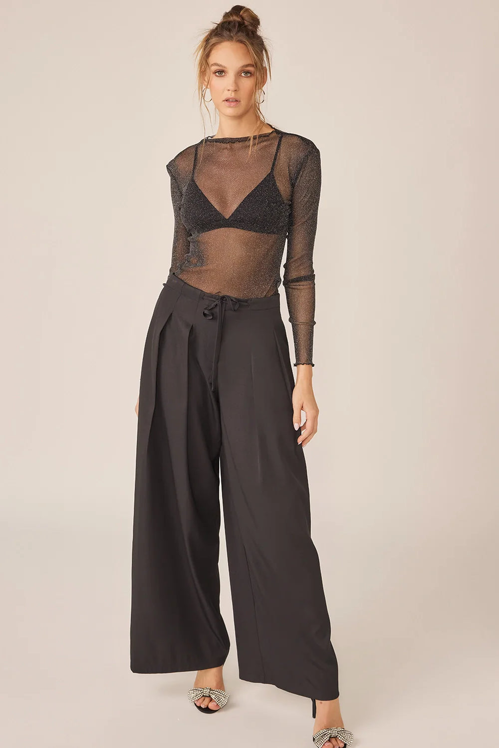 Casey Glitter See Through Top - Tops